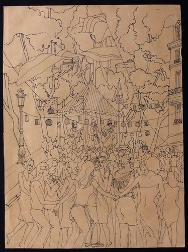 Dessin encre robert minvielle - encre,