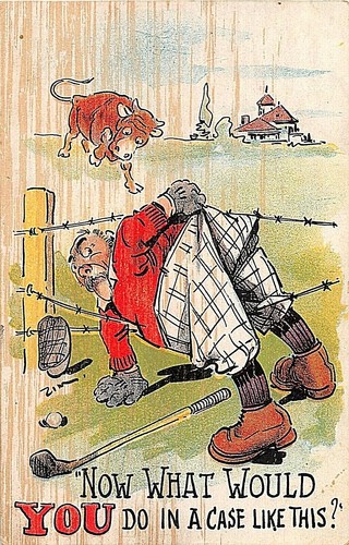 Carte postale thème - postale, golf