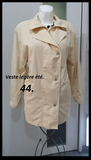 Superbe veste été couleur crème T: 44