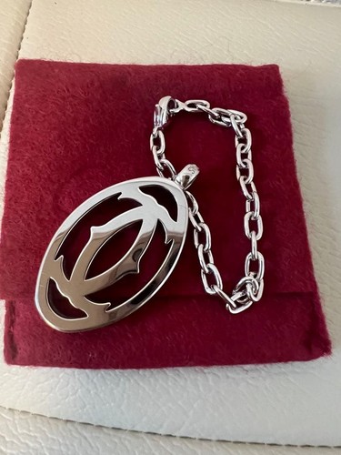 Logo cartier breloque argent - logo,