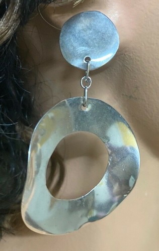 Silver earrings dangle pierced - earrings,