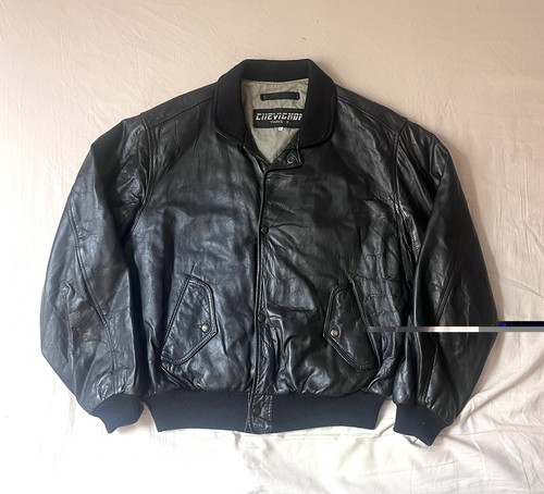 Veste cuir noir - en,