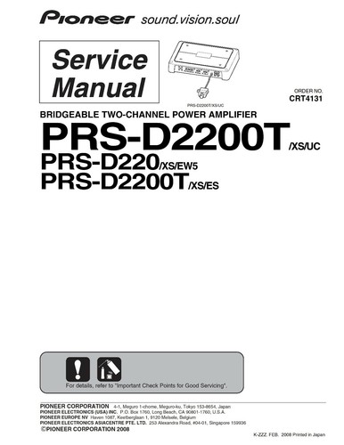 Manuel service pour pioneer - de,