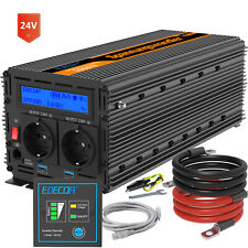 EDECOA Convertisseur 24V 220V 3000W/6000W Onduleur Transformateur télécommande