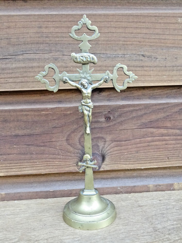 Ancien crucifix croix christ - crucifix,