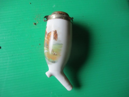 Pipe porcelaine decor - porcelaine, chasse