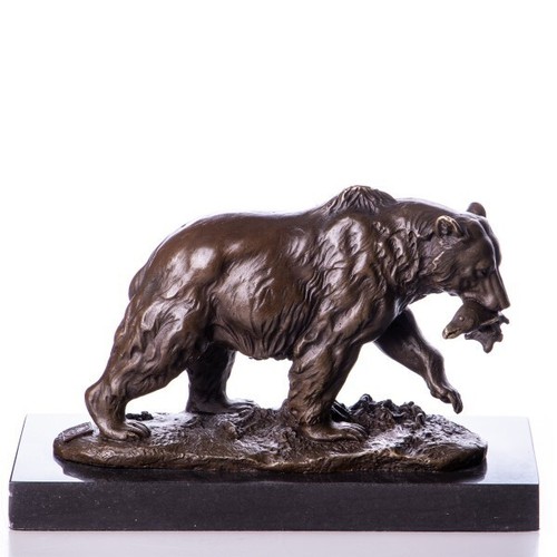 Sculpture ours bronze - bronze, avec