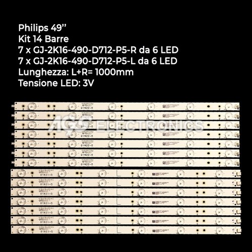 Kit barres led bandes - 14,