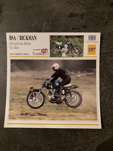Carte fiche moto collection - carte,