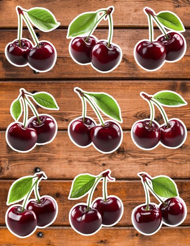 Dark red cherries - red,