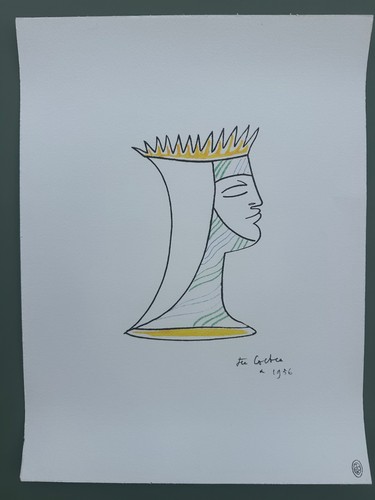 Lithographie reine de - "la, reine"