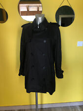joli trench coat noir stretch SANDRO taille M * COMME NEUF *