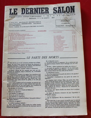 1977 dernier salon - 1977, /