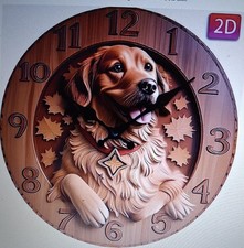 horloge murale motif chien