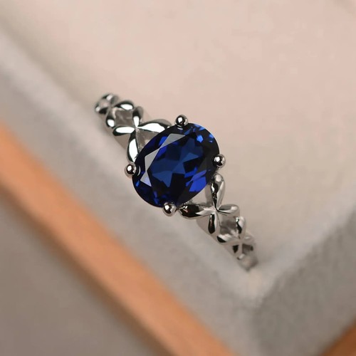 Bague saphir bleu de - saphir,