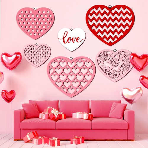 6pcs valentine day wooden - day,