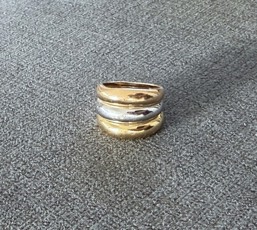Petite large bague ors - et, 18