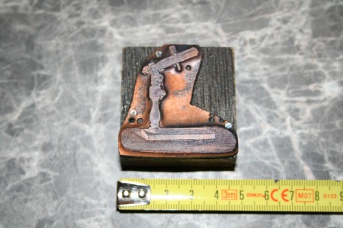 Ancien tampon matrice cuivre - matrice,
