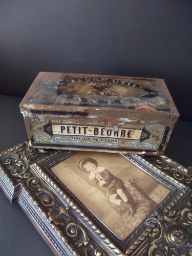 Ancienne boite tôle lu - boite, en