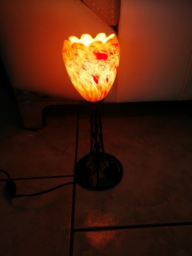 Ancienne lampe art deco fer - art,