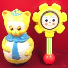 Vintage Jouet Hochet Fleur