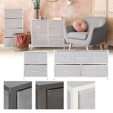Commode tissu 2/4/5 tiroirs gris armoire meuble rangement au choix ML-DESIGN®