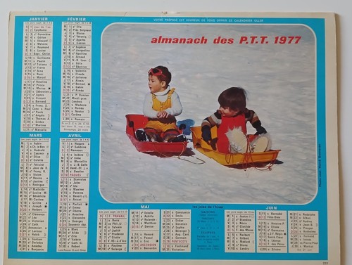Almanach ptt france 1977 - ptt,