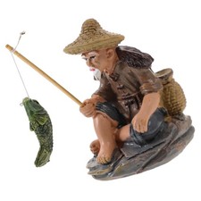 Mini Figurine De Pêcheur En