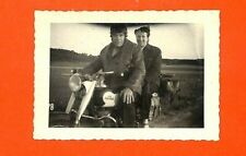 PHOTO AMATEUR MOTO BIKE " DS MALTERRE " ANNEES 1950