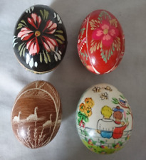 ANCIEN 4 OEUFS DECORATIF