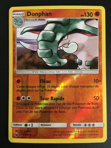 Carte pokémon reverse donphan - pokémon,