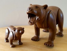 PLAYMOBIL OURS MARRON + OURSON