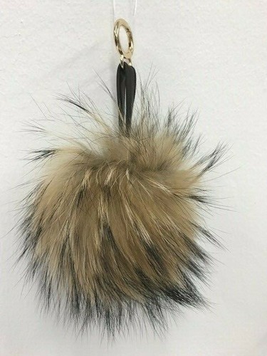 Pompon fourrure véritable - fourrure,