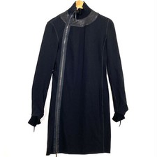 Robe Minimaliste Gothique Vintage Jean Paul Gaultier (Laine x Cuir)