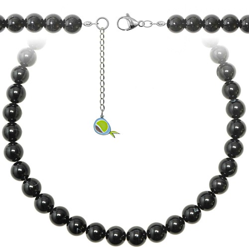 Collier onyx noir perles - collier,