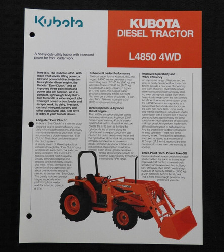 Véritable 1990 kubota l4850 - véritable,