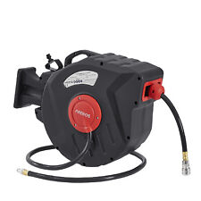 AREBOS Tuyau à air comprimé 15 m Support mural Raccord rapide Pivotant à 180°