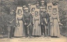 CPA 60 COMPIEGNE FETES DE JEANNE VENDEURS DE CARTES POSTALES PROGRAMMES