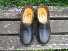 Anciens Sabots Galoches AU BINIOU BRETON en Bois & Cuir