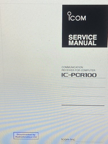 Icom pcr100 communications - icom,
