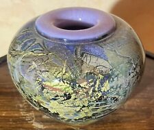 Vase pansu - Pascal Guyot & Bernard Aconito 1992 Verrerie d’art Biot - H. 10 cm