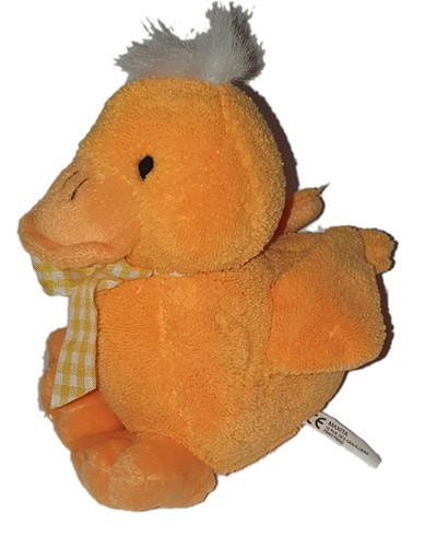 Peluche doudou canard orange - canard,