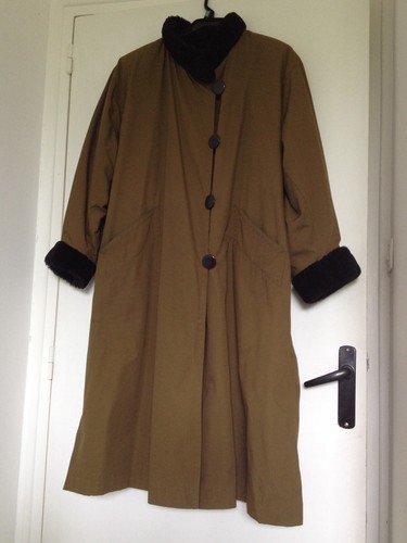 Manteau long double fourrure