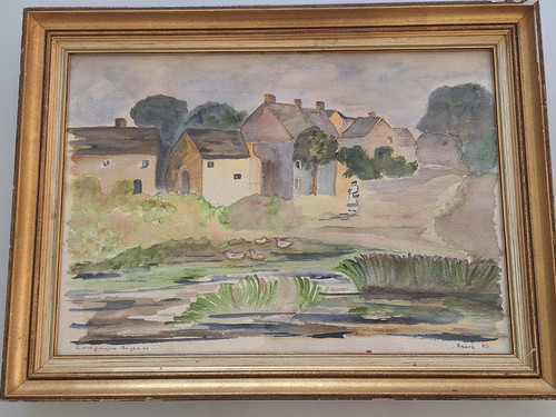 Peinture vintage paysage