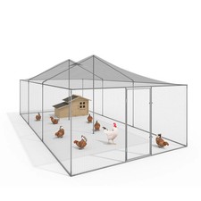 Volière 18 m² parc grillagé 6 x 3 M enclos poulailler pour animaux de basse cour