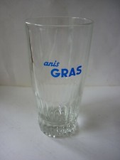 verre anis Gras anisette culot lourd strié années 60-70 vintage