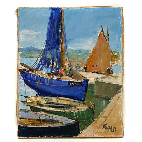 Ancien tableau hst port - ancien,