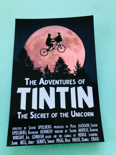 Carte postale 15x10 tintin - carte,