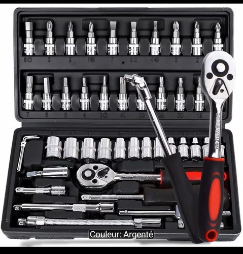 Coffret clés douilles 46 - clés,