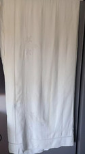 linge ancien drap brodé main 230 X 320 cm environ retour 80 cm RICHELIEU LIN ???